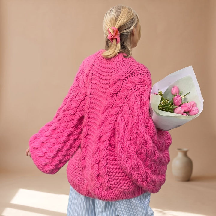 Gloria | Stylish Oversized Womens Chunky Cable Knit Pullover Sweater
