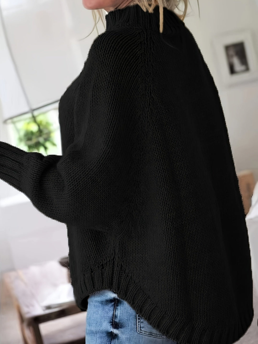 Gloria | Timeless Cable Knit Turtleneck Sweater with Flared Hem