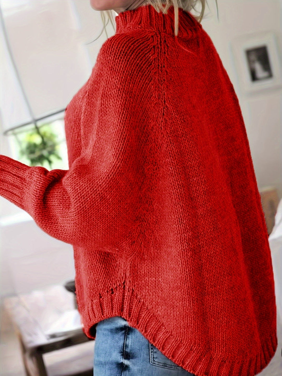 Gloria | Timeless Cable Knit Turtleneck Sweater with Flared Hem