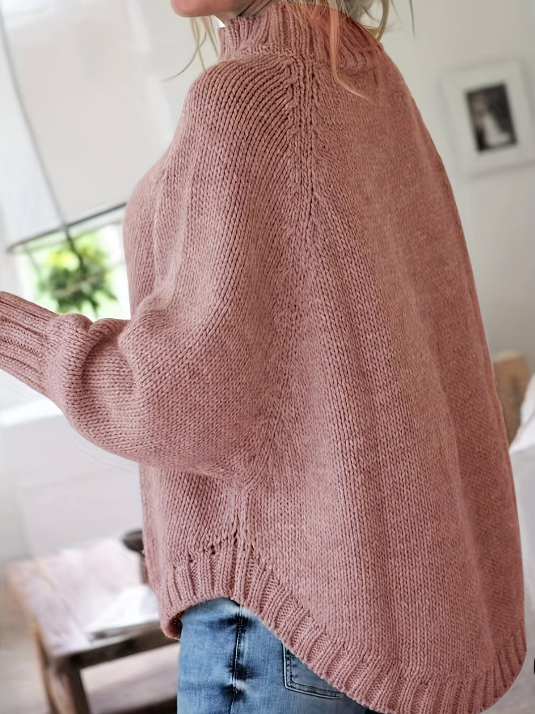Gloria | Timeless Cable Knit Turtleneck Sweater with Flared Hem