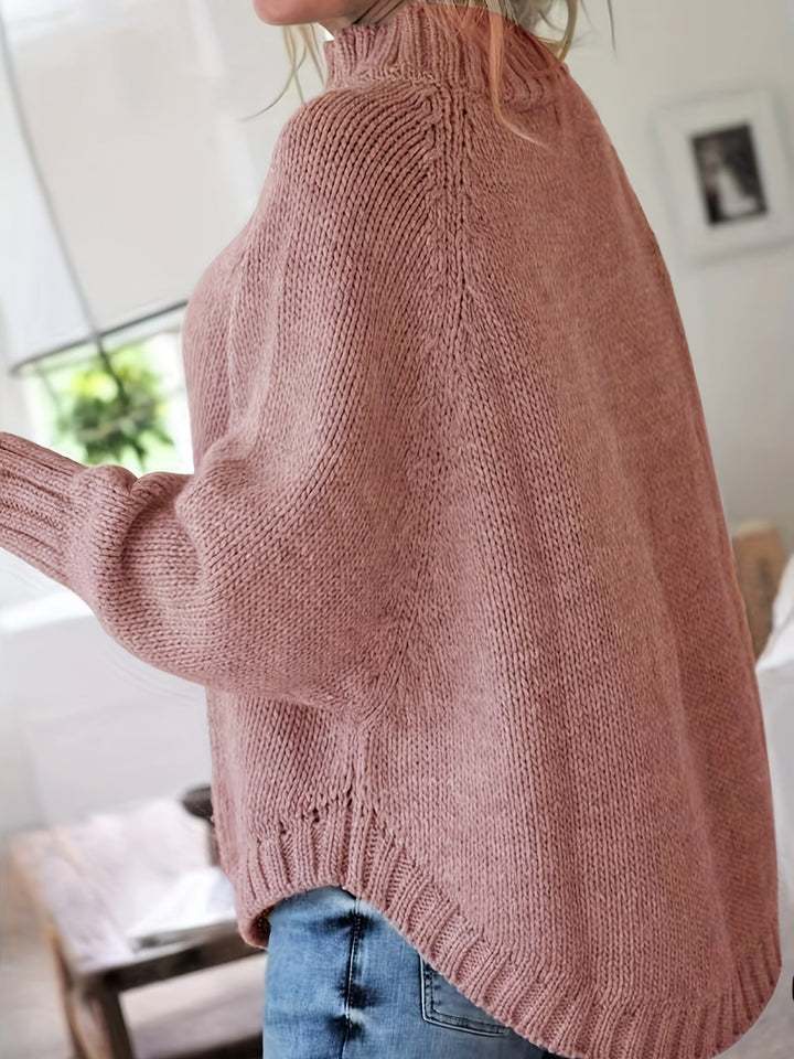 Gloria | Timeless Cable Knit Turtleneck Sweater with Flared Hem