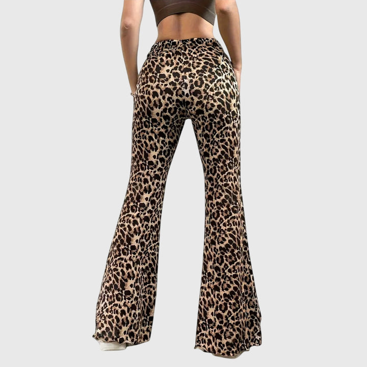 Grace | Elegant Leopard Print Flare Leggings