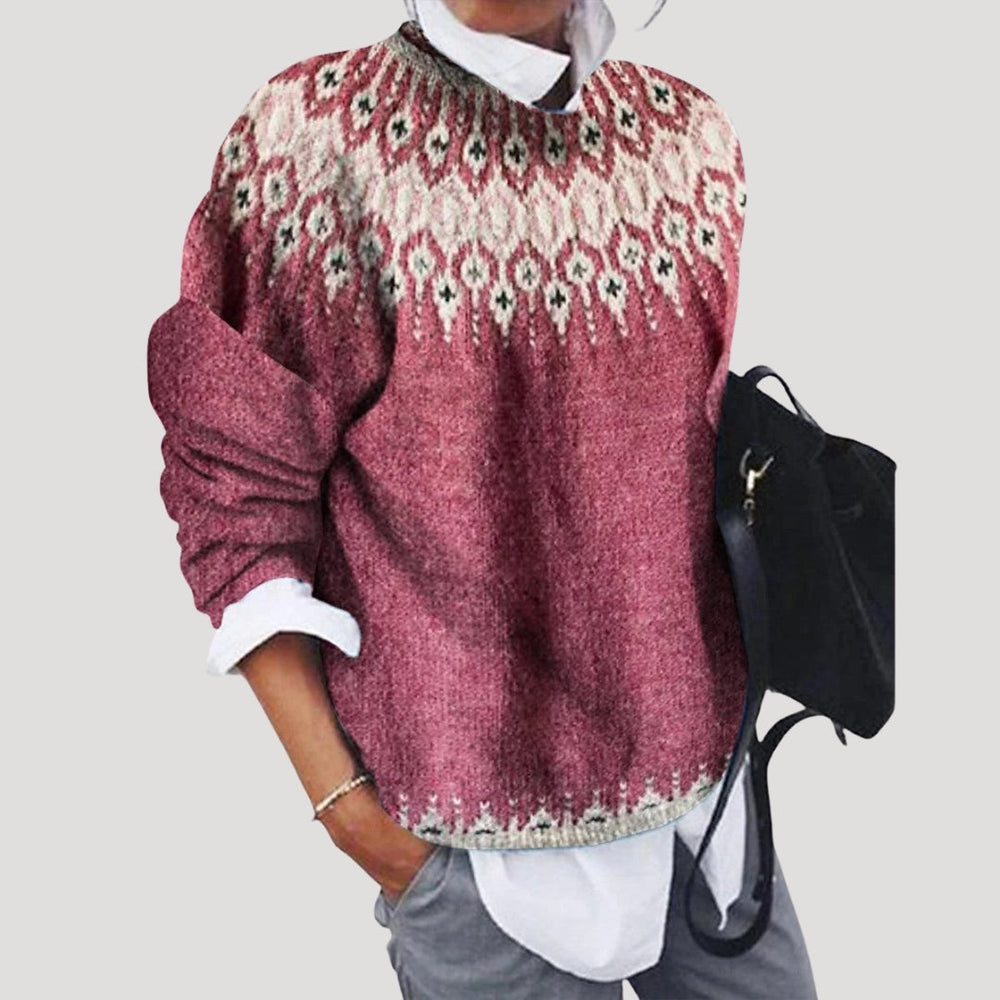 Grace | Fair Isle Christmas Sweater Women Crewneck Pullover
