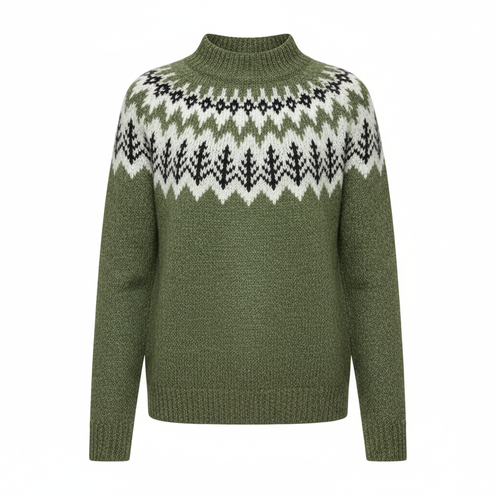 Grace | Fair Isle Christmas Sweater Women Crewneck Pullover
