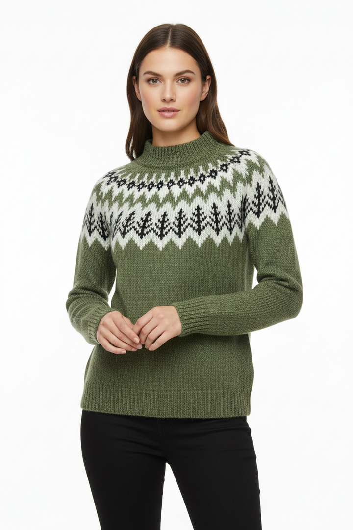 Grace | Fair Isle Christmas Sweater Women Crewneck Pullover