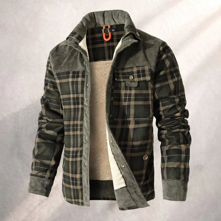 Bradley | Sophisticated Plaid Corduroy Flannel Jacket