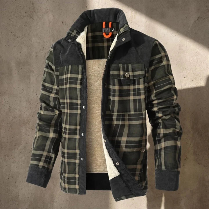 Bradley | Sophisticated Plaid Corduroy Flannel Jacket