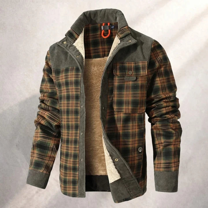 Bradley | Sophisticated Plaid Corduroy Flannel Jacket