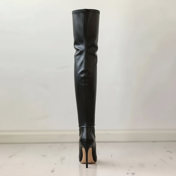 Hannah | Effortless Pointed Toe Thigh High Stiletto Boots
