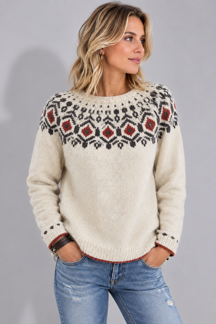 Hannah | Elegant Fair Isle Christmas Sweater Women