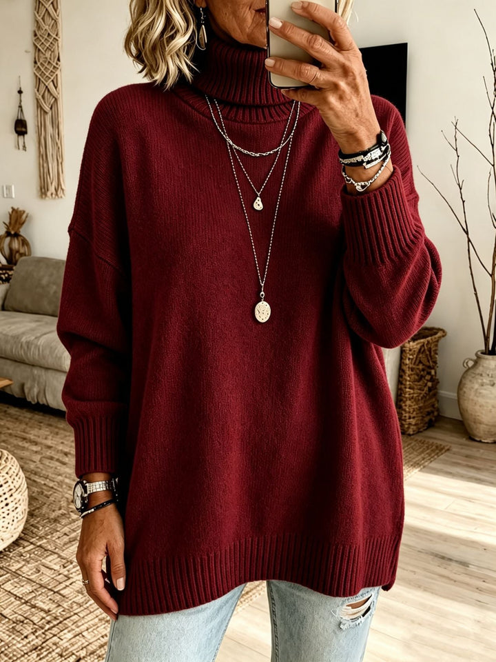Hannah | Relaxed Oversized Ribbed Turtleneck Sweater