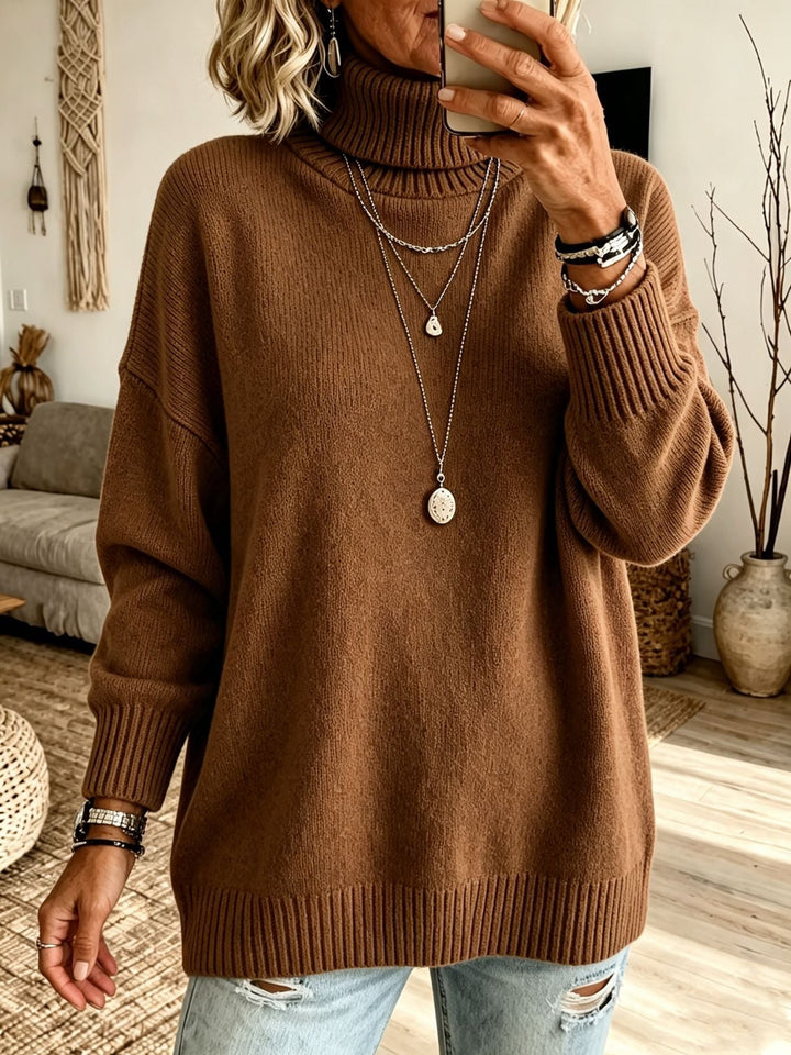 Hannah | Relaxed Oversized Ribbed Turtleneck Sweater