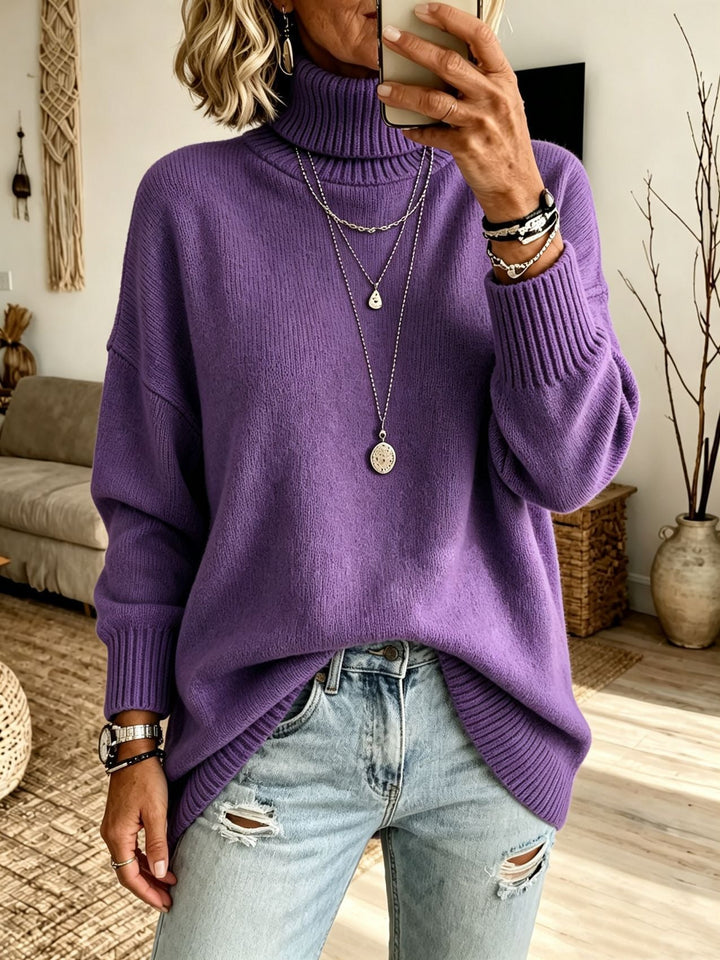 Hannah | Relaxed Oversized Ribbed Turtleneck Sweater