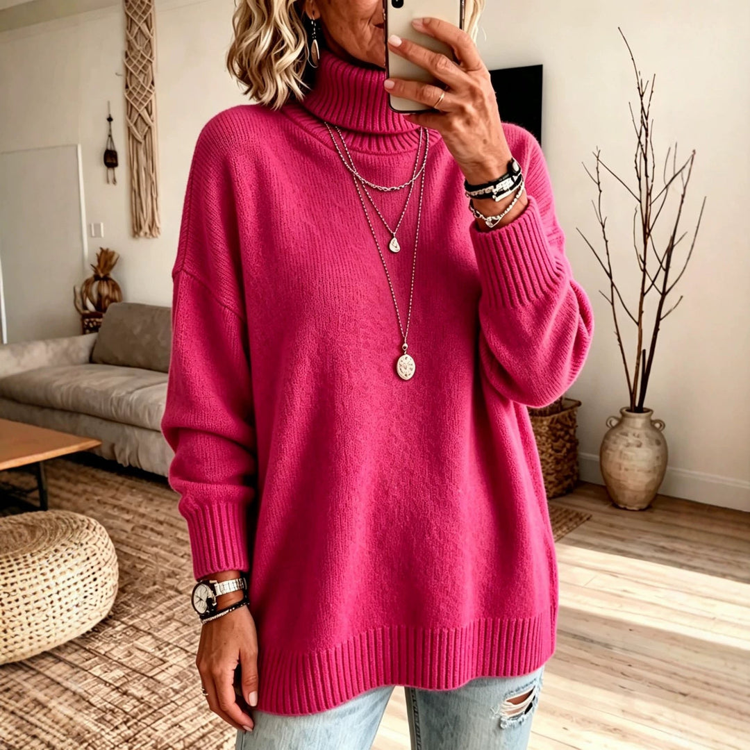 Hannah | Relaxed Oversized Ribbed Turtleneck Sweater