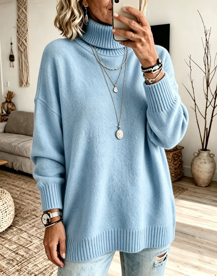 Hannah | Relaxed Oversized Ribbed Turtleneck Sweater