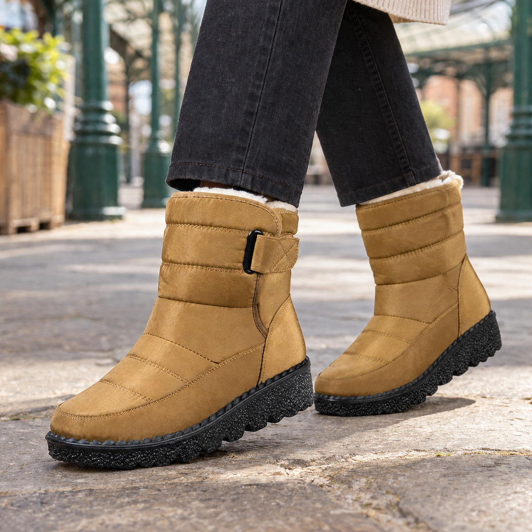 Hannah | Sophisticated Quilted Mid-Calf Winter Boots