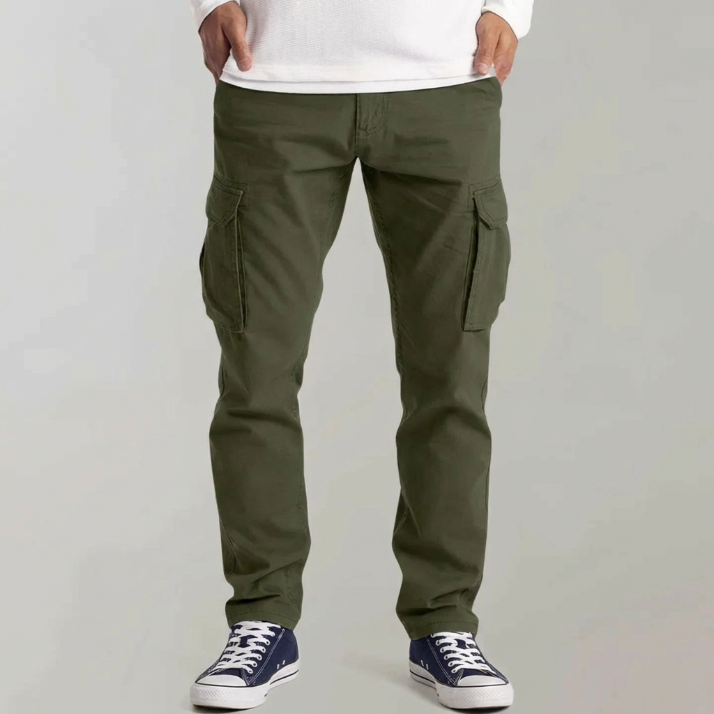 Harold | Polished Slim Straight Multi Pocket Cargo Pants