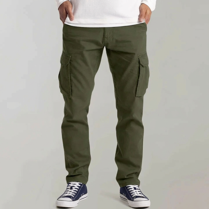 Harold | Polished Slim Straight Multi Pocket Cargo Pants