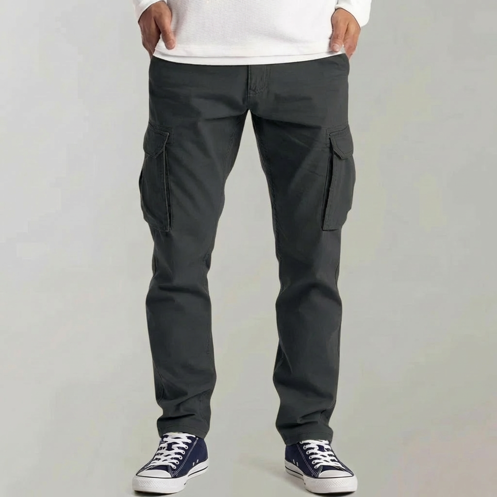 Harold | Polished Slim Straight Multi Pocket Cargo Pants