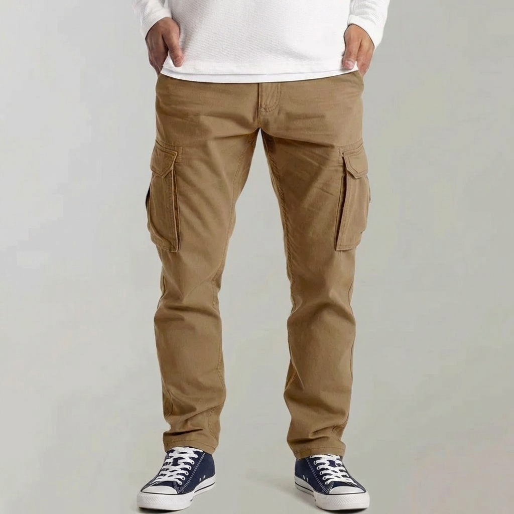 Harold | Polished Slim Straight Multi Pocket Cargo Pants