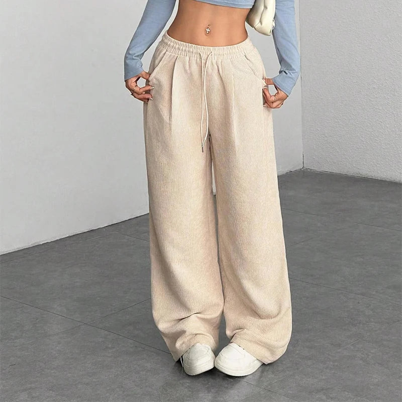 Heather | Cozy Wide Leg Sweatpants with Drawstring Waist