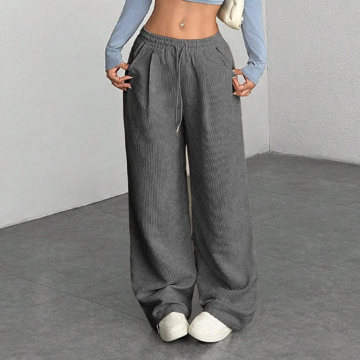 Heather | Cozy Wide Leg Sweatpants with Drawstring Waist