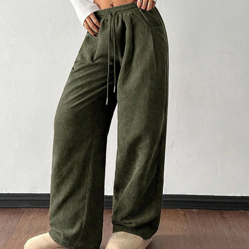 Heather | Cozy Wide Leg Sweatpants with Drawstring Waist
