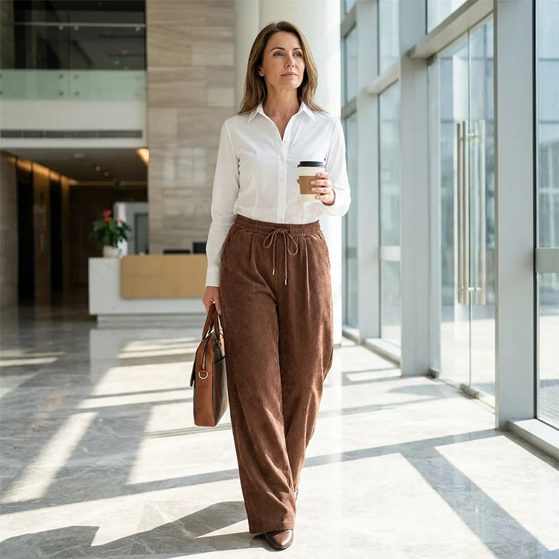 Heather | Cozy Wide Leg Sweatpants with Drawstring Waist