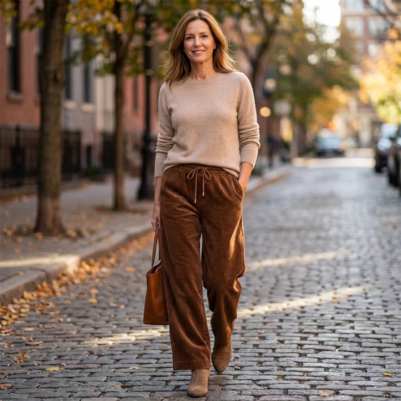 Heather | Cozy Wide Leg Sweatpants with Drawstring Waist