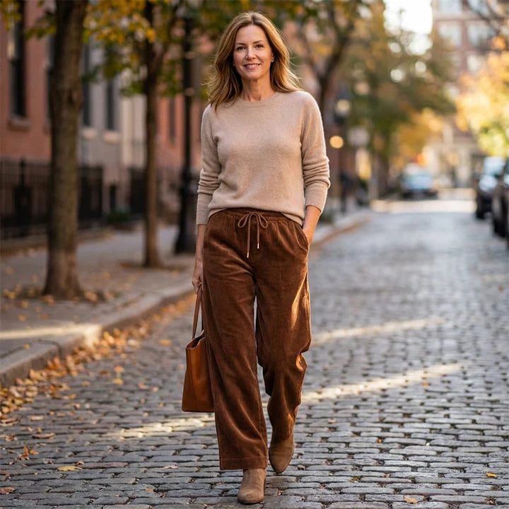 Heather | Cozy Wide Leg Sweatpants with Drawstring Waist