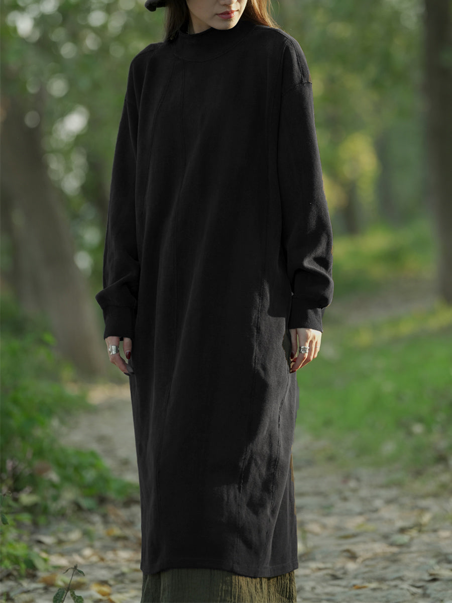 Heather | Plus Size Mock Neck Midi Sweater Dress