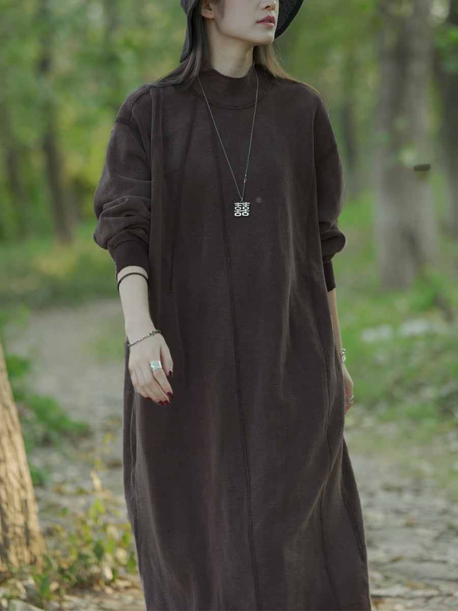 Heather | Plus Size Mock Neck Midi Sweater Dress