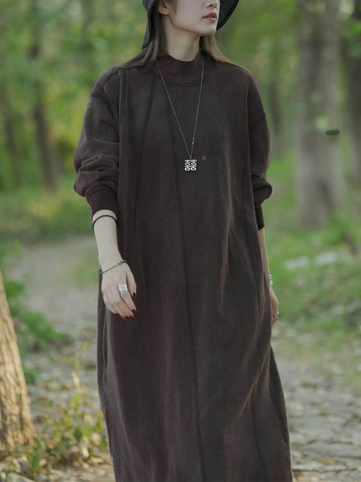 Heather | Plus Size Mock Neck Midi Sweater Dress
