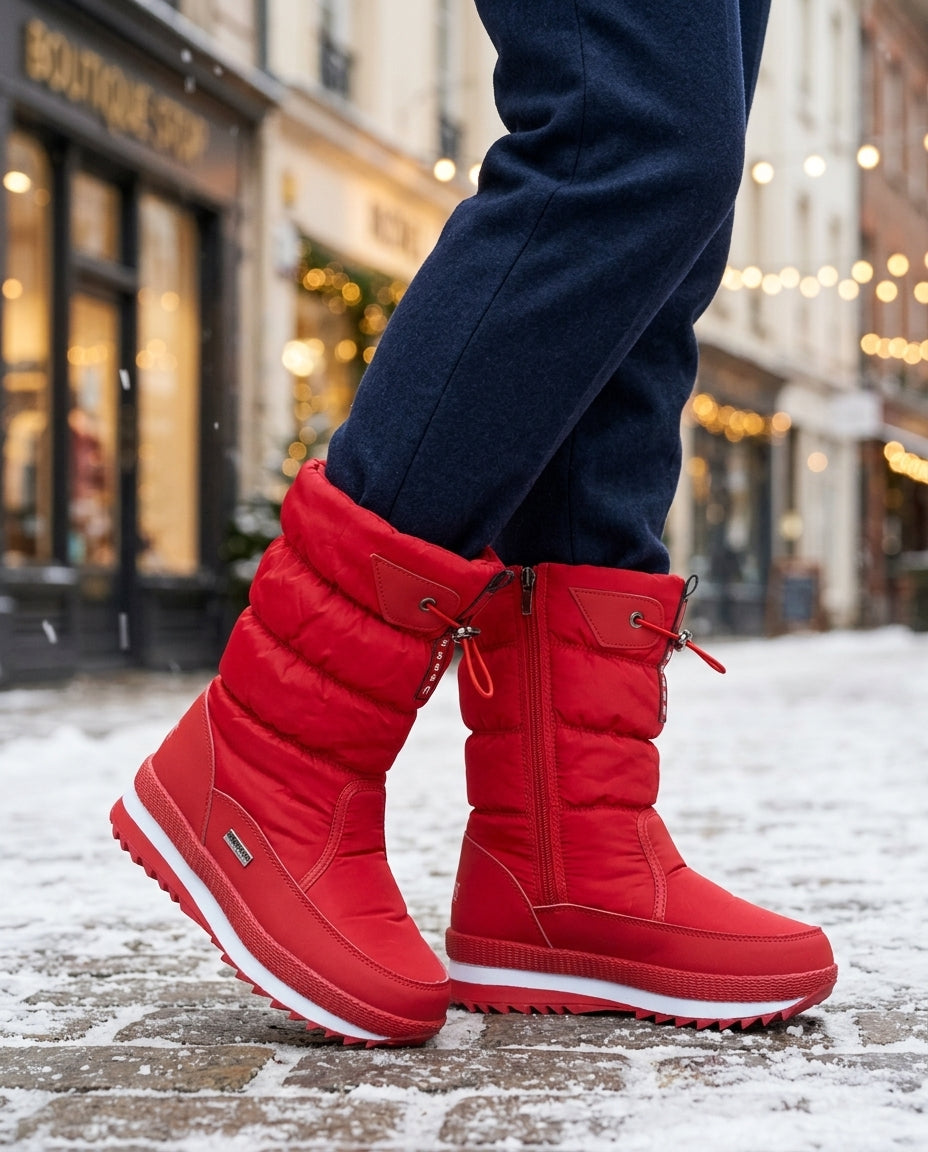 Helen | Graceful Quilted Winter Boots with Toggle Drawcord