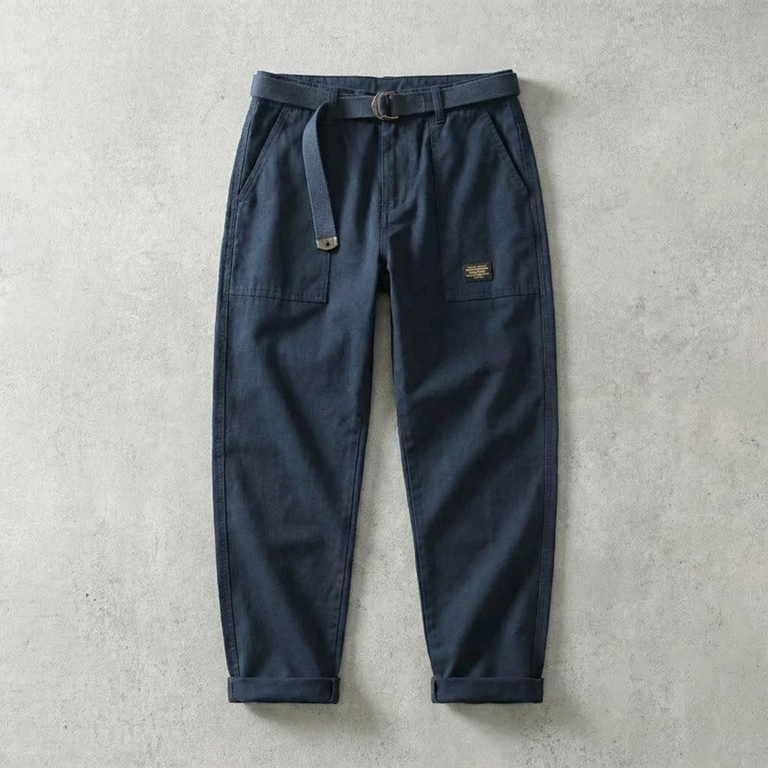 Henry | Polished Belted Tactical Cargo Pants