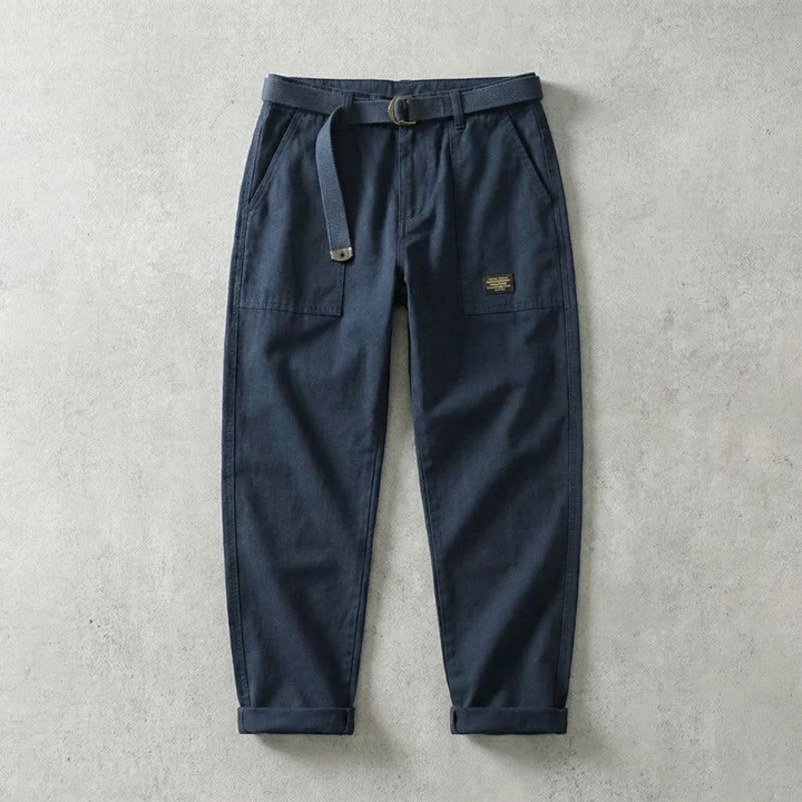 Henry | Polished Belted Tactical Cargo Pants