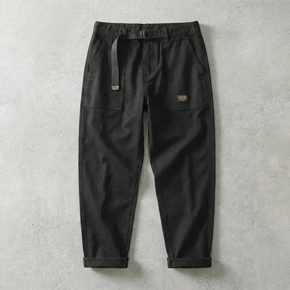 Henry | Polished Belted Tactical Cargo Pants