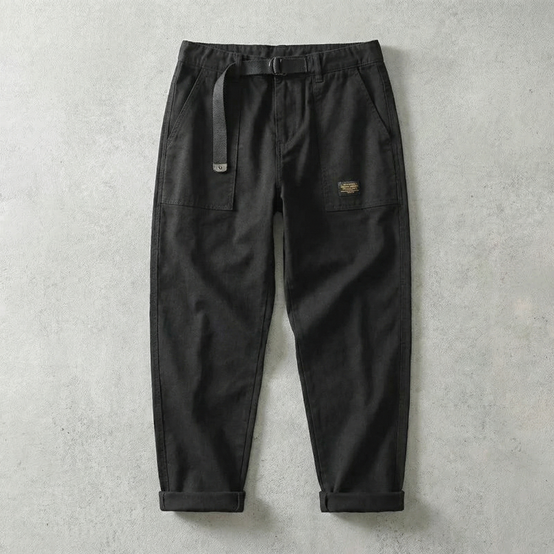 Henry | Polished Belted Tactical Cargo Pants