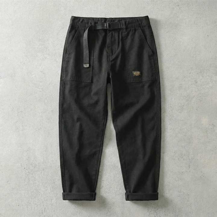 Henry | Polished Belted Tactical Cargo Pants