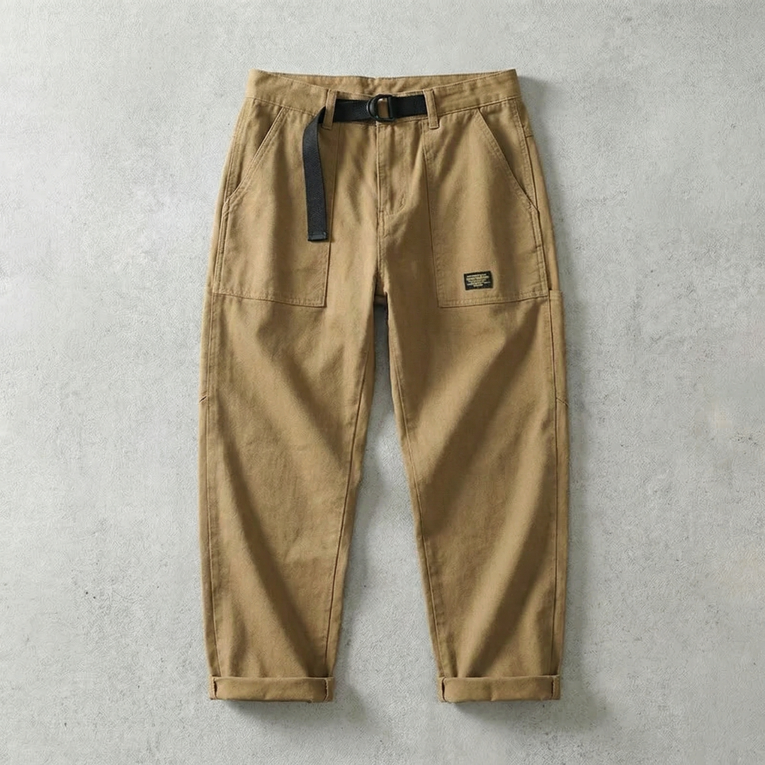 Henry | Polished Belted Tactical Cargo Pants