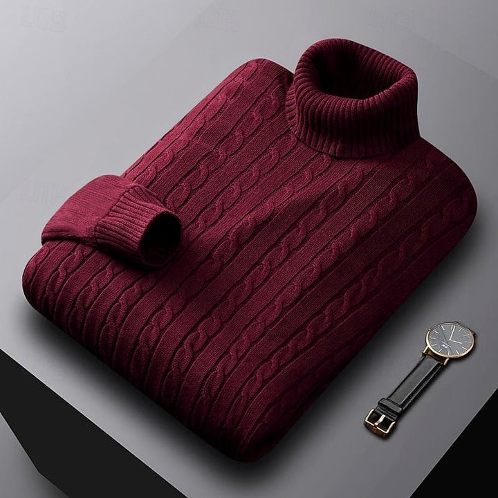 Henry | Sophisticated Cable Knit Turtleneck Sweater