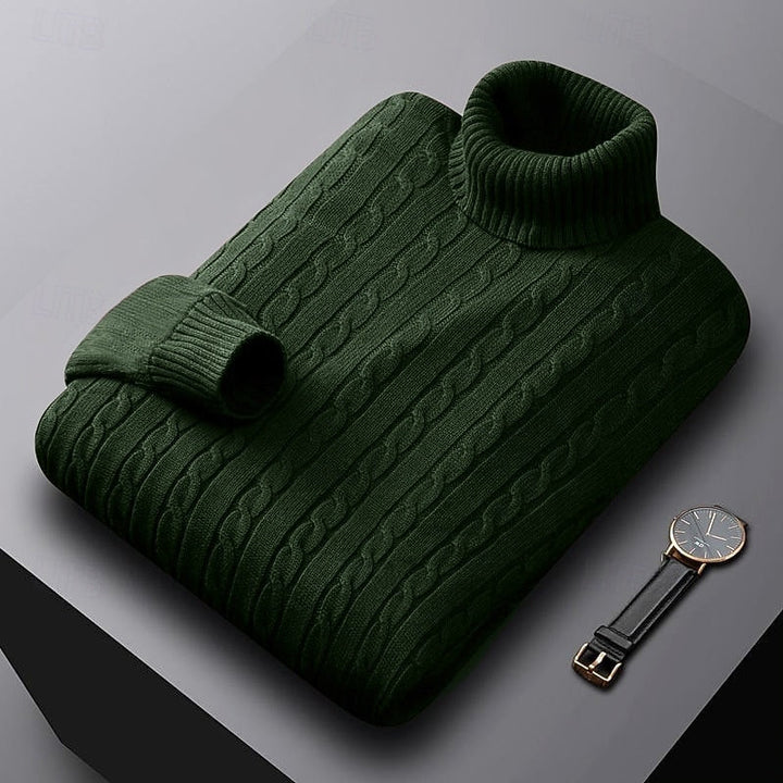 Henry | Sophisticated Cable Knit Turtleneck Sweater