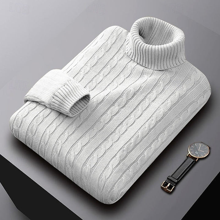 Henry | Sophisticated Cable Knit Turtleneck Sweater