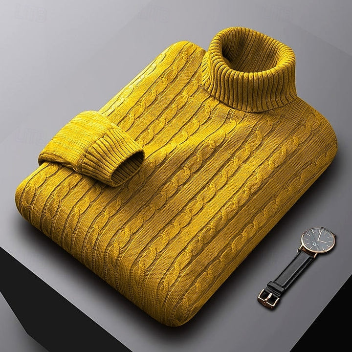 Henry | Sophisticated Cable Knit Turtleneck Sweater
