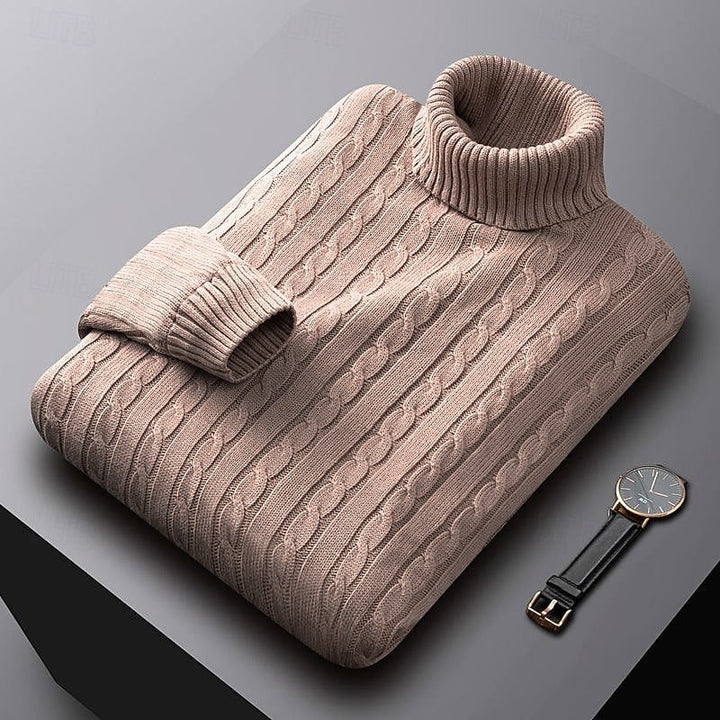 Henry | Sophisticated Cable Knit Turtleneck Sweater
