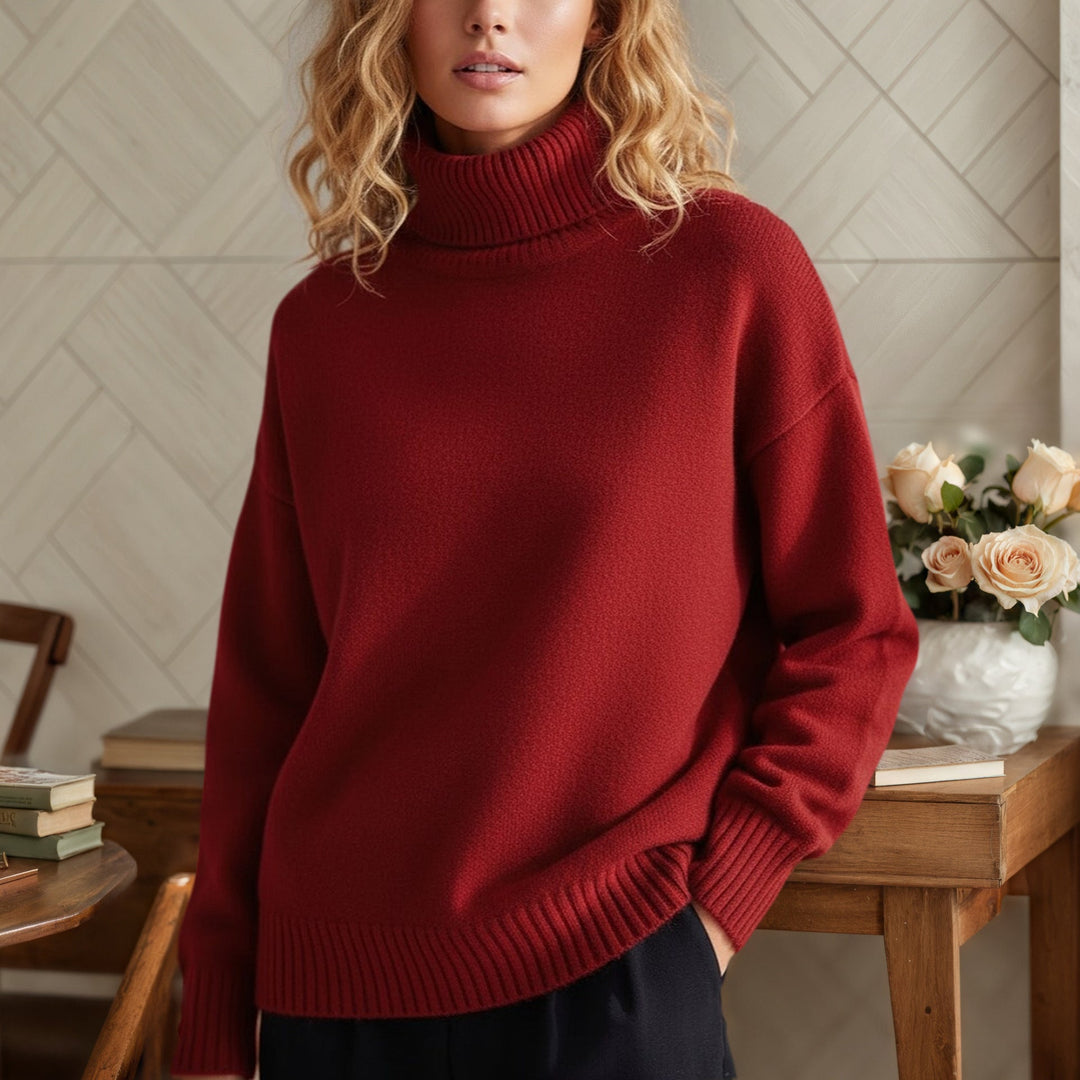 Isabella | Chic Oversized Ribbed Turtleneck Sweater