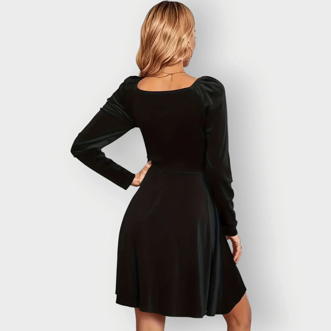 Isabella | Cozy Velvet Fall Wedding Guest Skater Dress