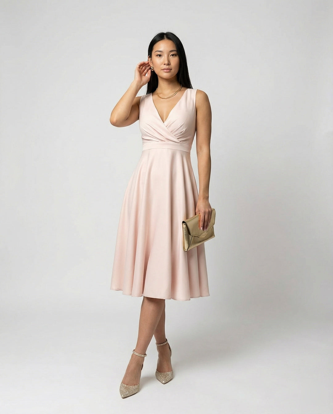 Isabella | Timeless Wrap V-Neck Fall Wedding Guest Dress