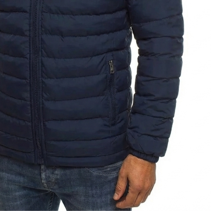 James | Refined Quilted Stand Collar Mens Puffer Jacket