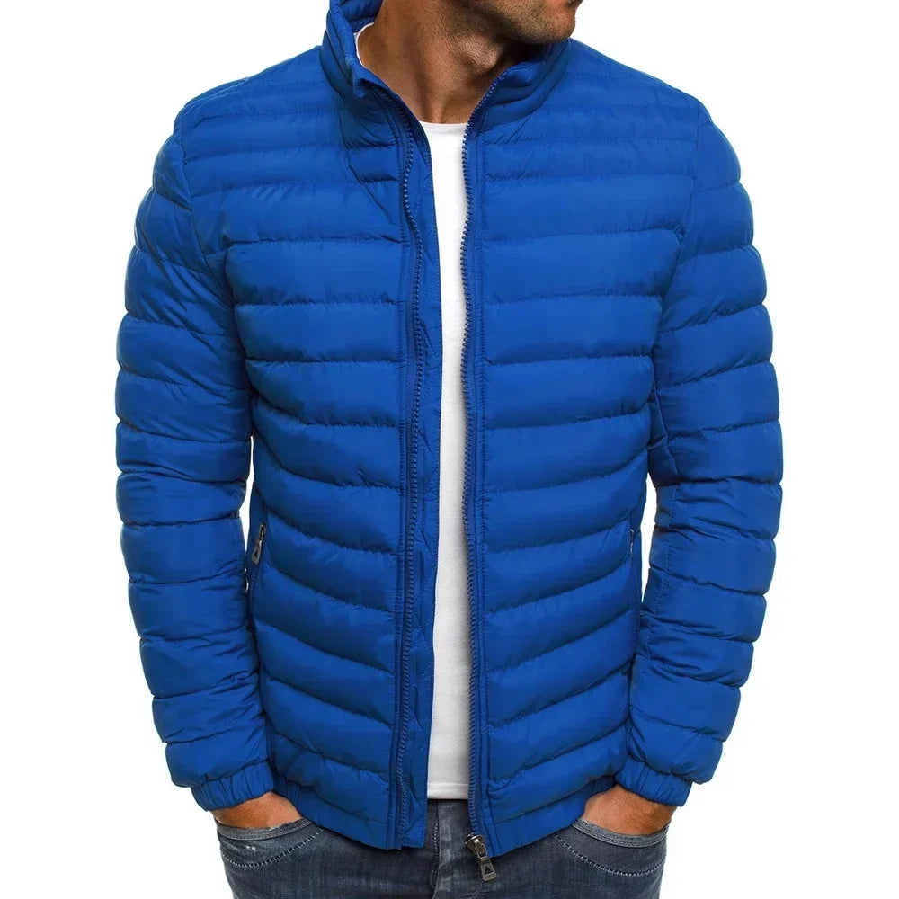 James | Refined Quilted Stand Collar Mens Puffer Jacket